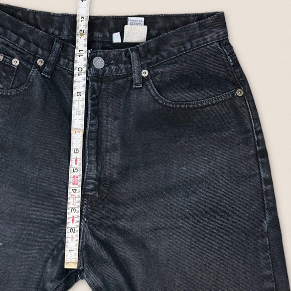 Vintage 90s Calvin Klein Black Jeans Short Petite - Size 28 x 27.5 - Picture 6 of 8